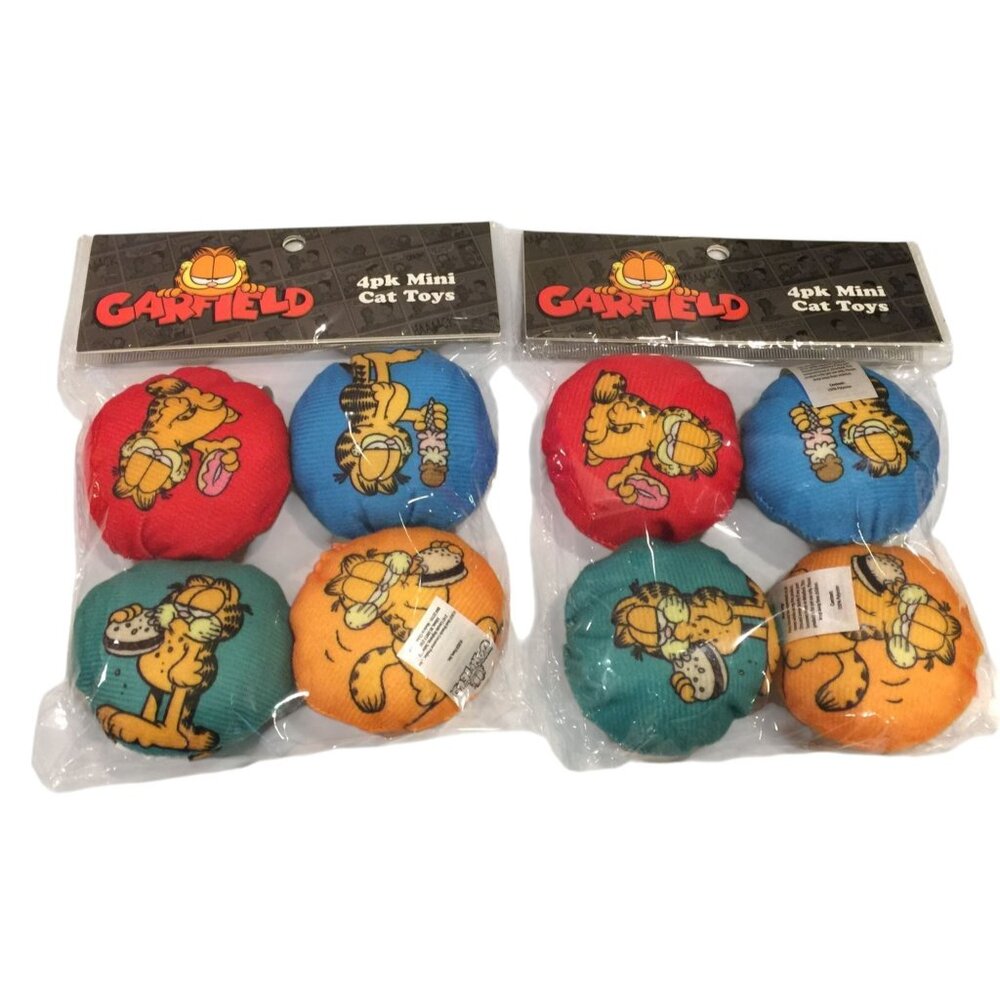 Garfield Multicolored Cat Toys 2 Packages Set of 8